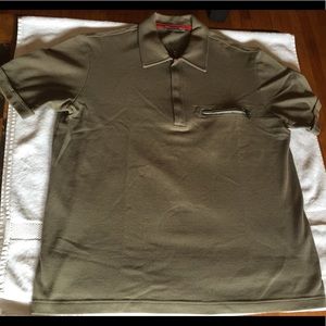 Prada zip-up polo